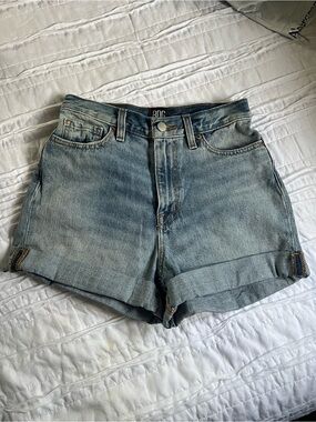 BDG Light Blue Rolled Cuff Denim Shorts